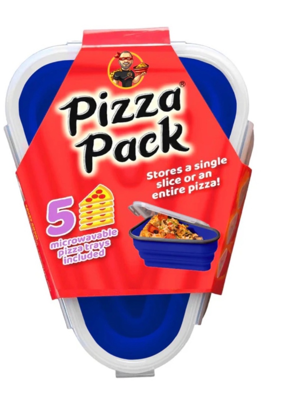Pizza Pack® Single Pizza Storage Container with 5 Microwavable Serving Trays